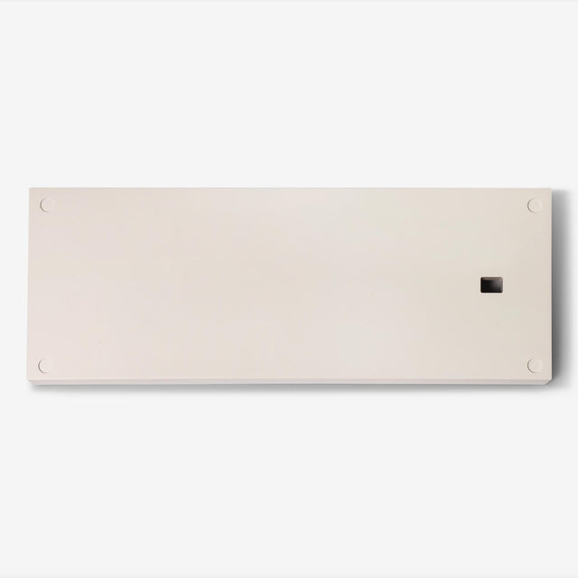 white tofu 60 kbdfans keyboard case back view