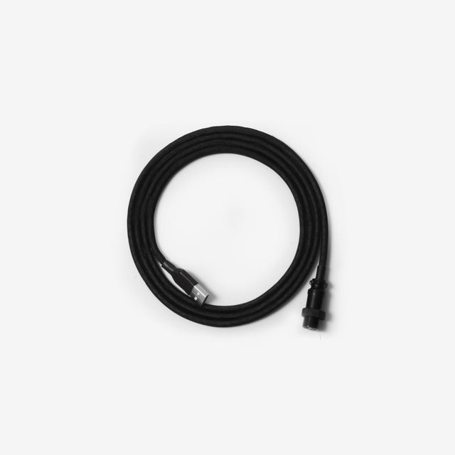 akb black mechanical keyboard coiled cable 