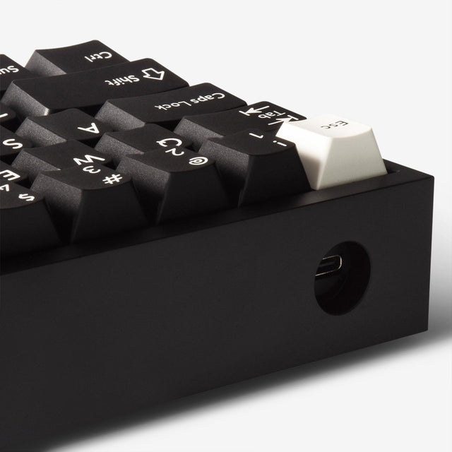 kbdfans mechanical keyboard black corner view