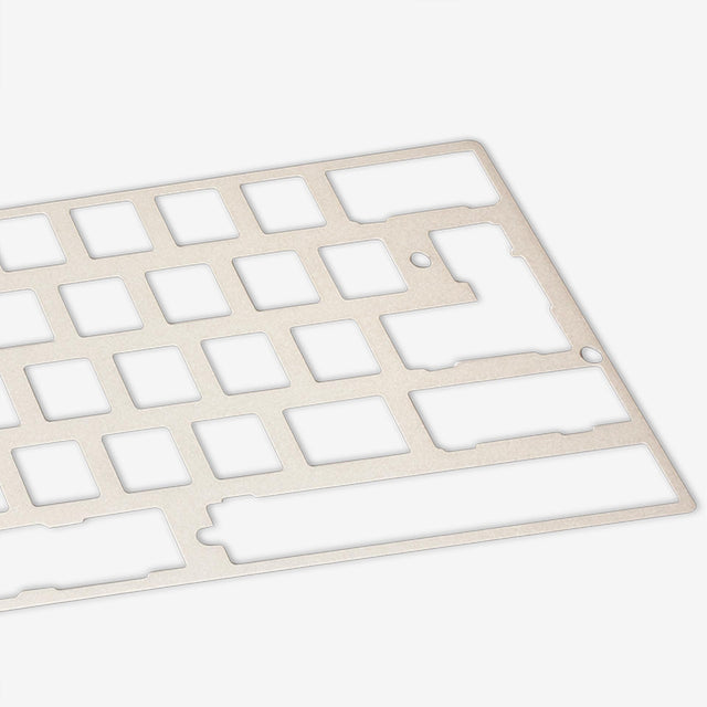 close up of 60% aluminium keyboard plate