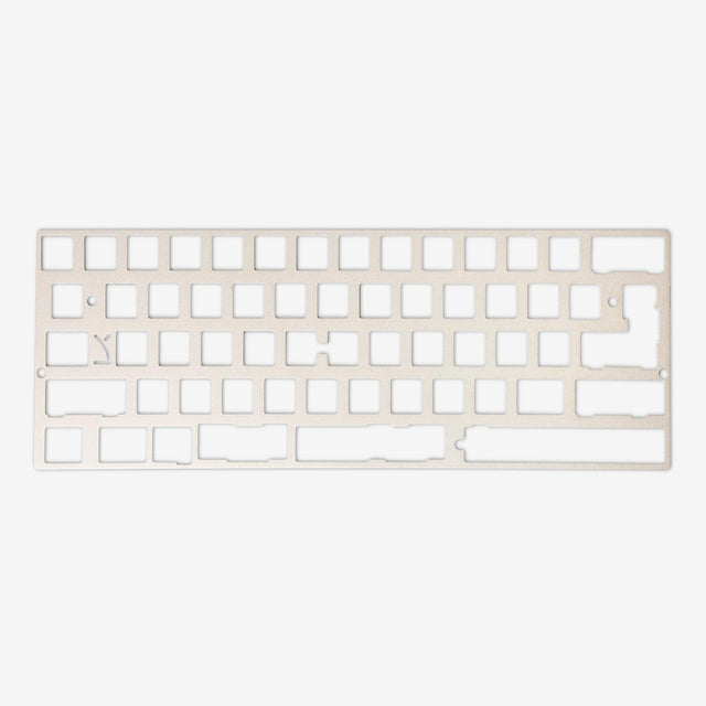 front view of 60 mechanical keyboard plate aluminium